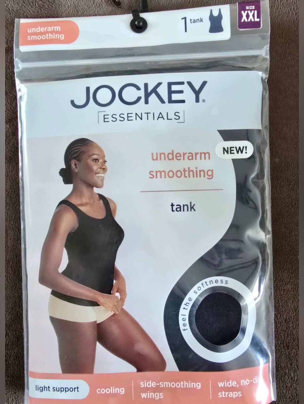 Jockey Black Underarm Smoothing Tank - Essentials New In Package